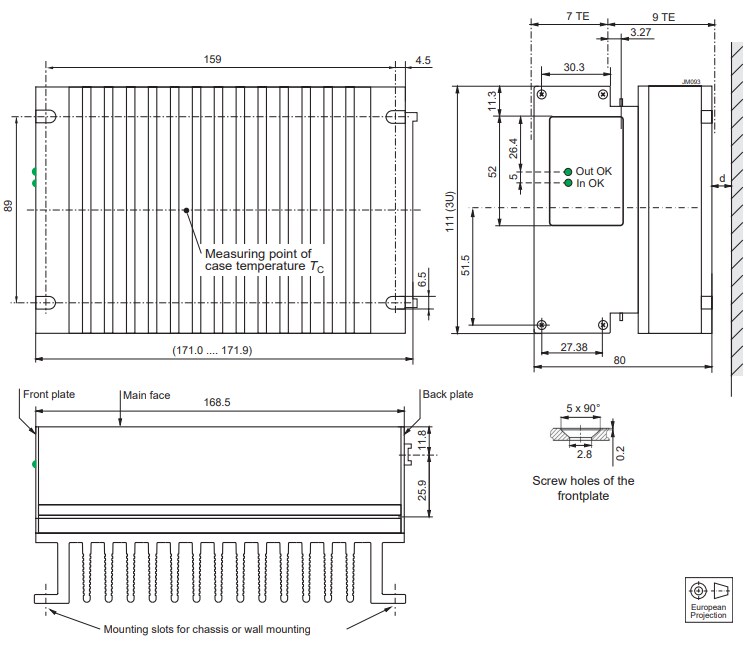 Mechanical Drawing - Bel Power Solutions LR Series AC-DC & DC-DC Converters Mechanical Drawing - Bel Power Solutions LR Series AC-DC & DC-DC Converters